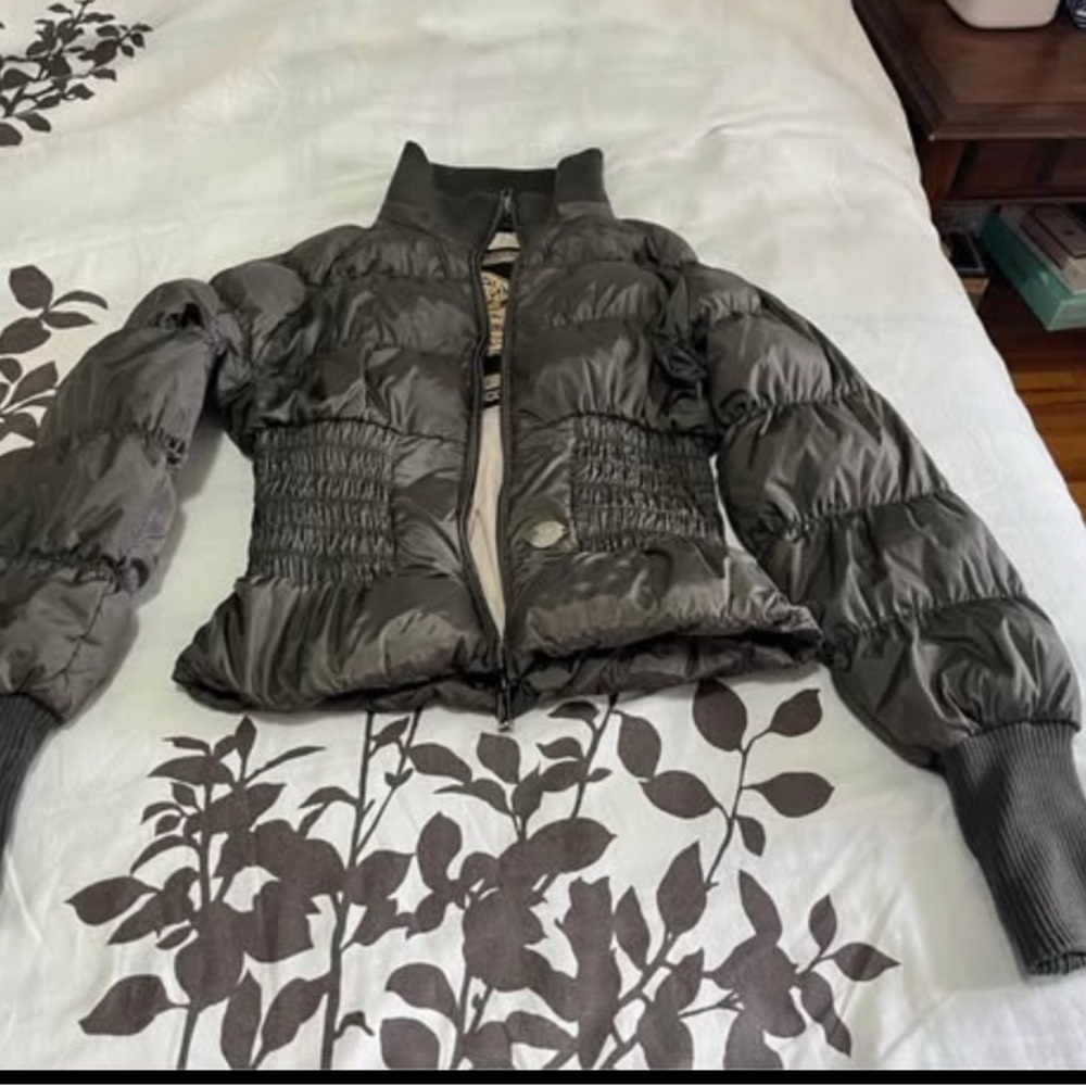 Frankie Morello Charcoal Puffer Jacket